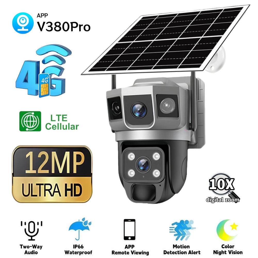 Home Cinema Screen - Telecamera di Sorveglianza Solare 4G per