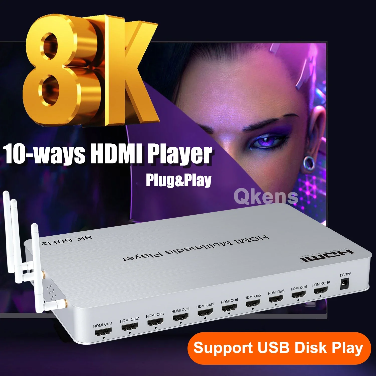 4K Media Player - Lettore Multimediale HDMI H.265 8K 60Hz