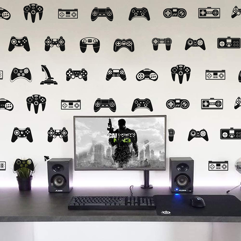 Home Cinema Wall Panels - 39 pezzi videogioco controller joysticker adesivo