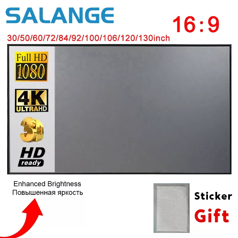 Home Cinema Screen - Schermo per proiettore Salange, schermo per