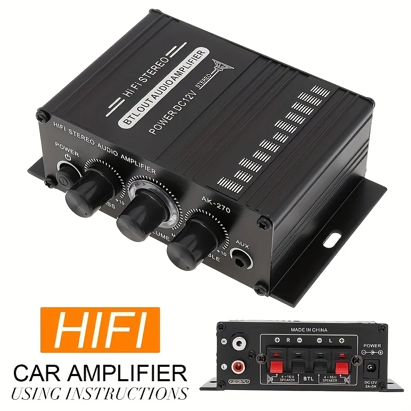 Genius Home Cinema - AK-270 Mini Amplificatore di Potenza 400W