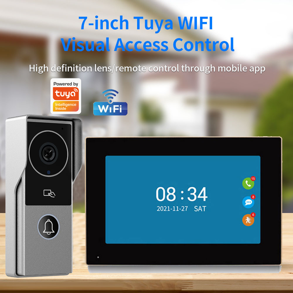 Home Cinema Wall Panels - Sistema Videocitofono Wi-Fi 1080P, Campanello con