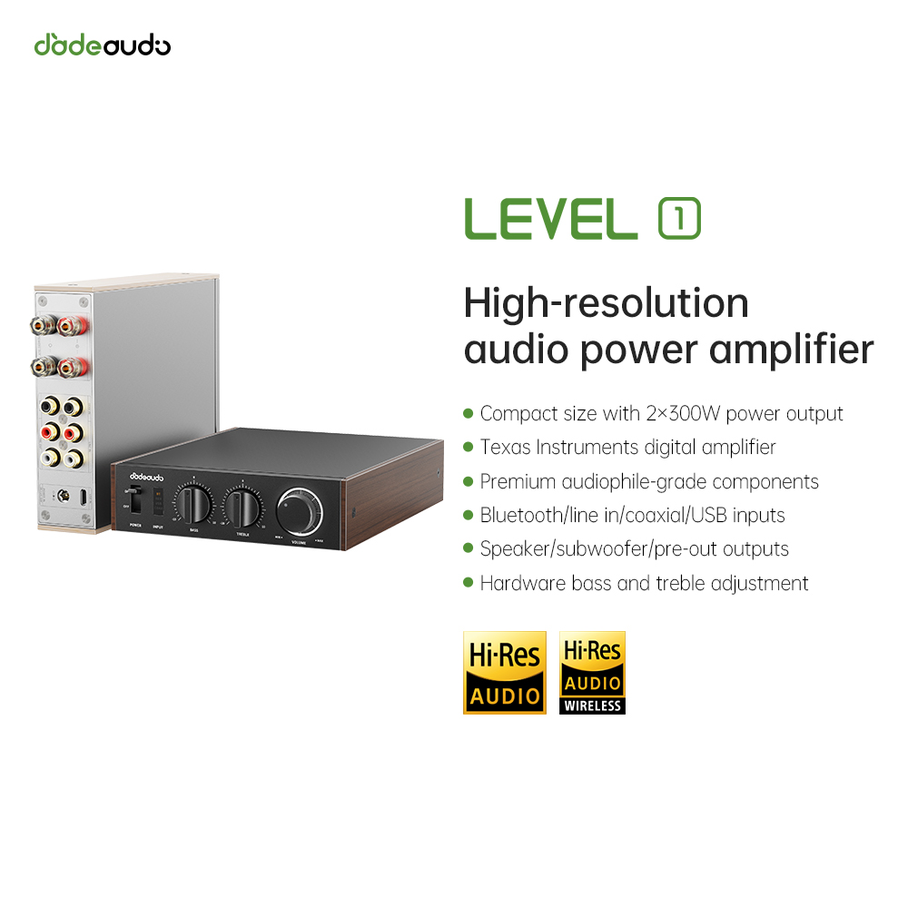 Genius Home Cinema - Amplificatore HiFi Bluetooth LDAC da Tavolo