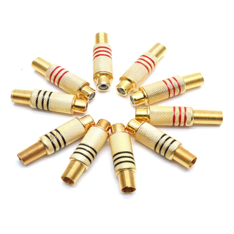 4 connettori RCA placcati oro, - Genius Home Cinema recensione e prezzo